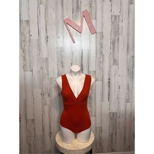 Ambiance Orange bodysuit size medium